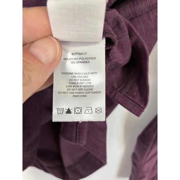 Title Nine Grace Raglan Long Sleeve Tee Womens XL Purple Stretch Workout Gym - Picture 5 of 7